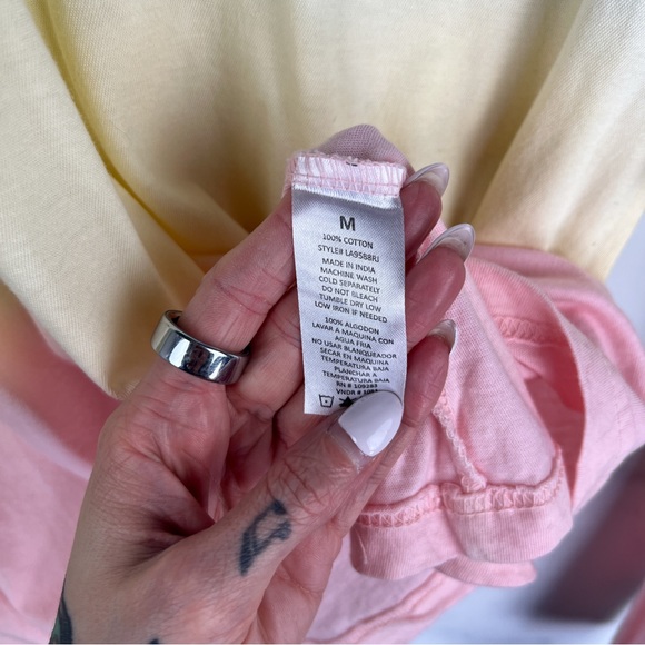 NWT Ron Jon Surf Shop Pastel Rainbow Tie Dye Long Sleeved Pocket T-Shirt Tee M - Picture 6 of 6